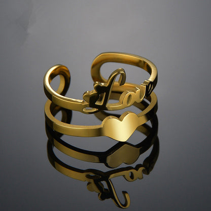 Custom Stainless Steel Ring Anniversary Jewelry