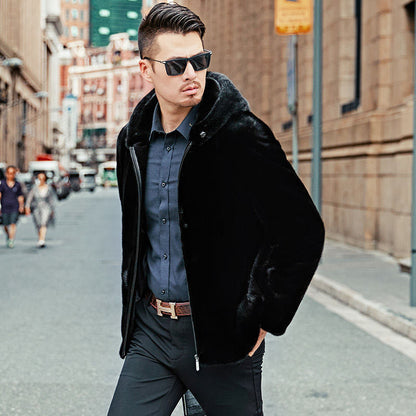 Men's Fashionable Warm Fur Coat